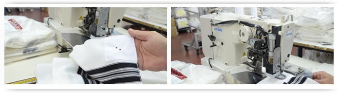 wide sewing תהליך ייצור הטלית 17