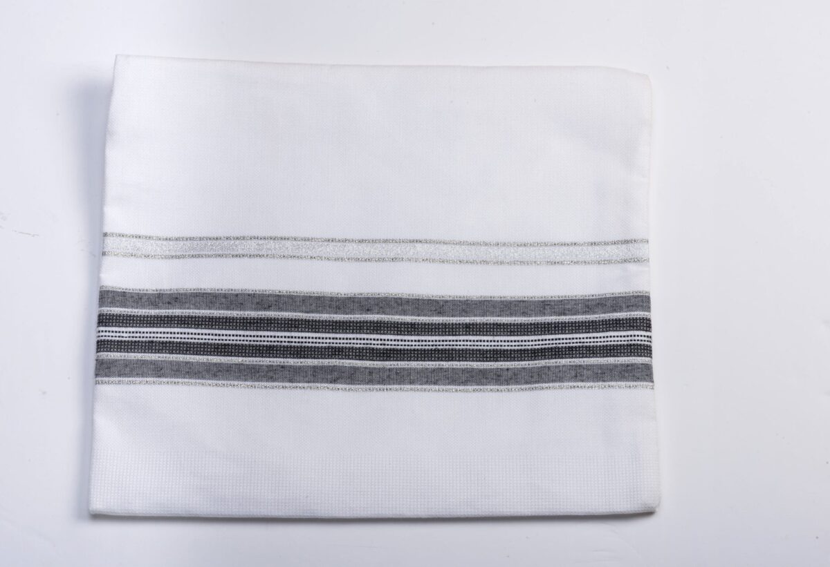 כיסוי משכן לטלית – חברון – שחור כסף זהב