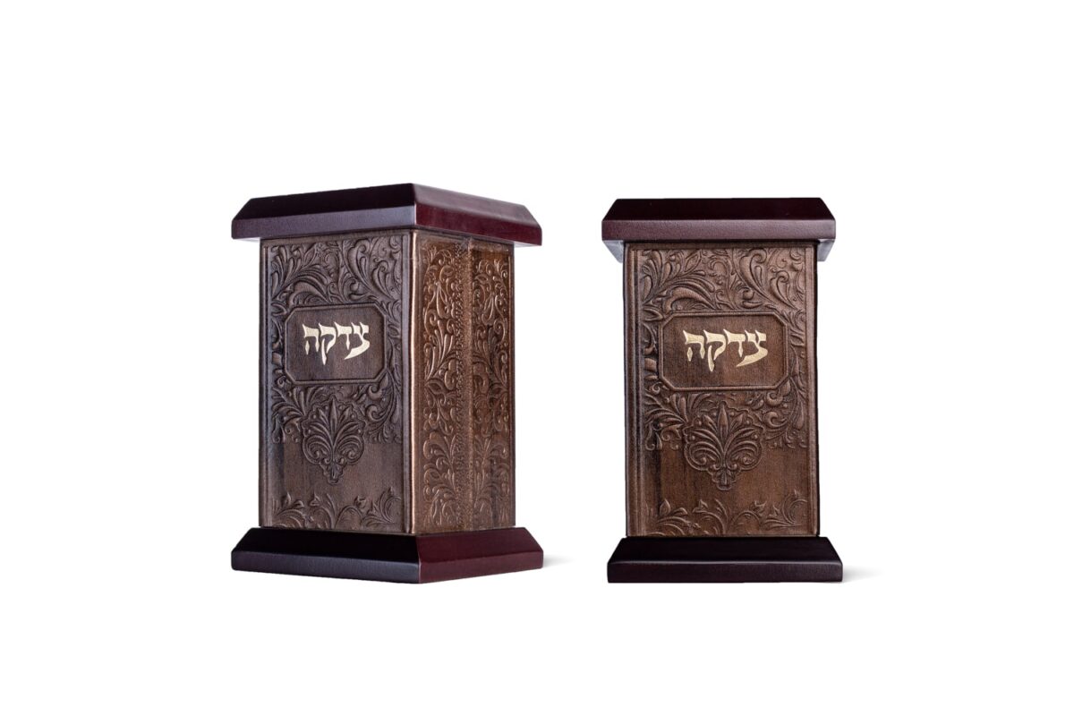 קופת צדקה מהודרת – כריכה קשה מעור אמיתי – במגוון צבעים
