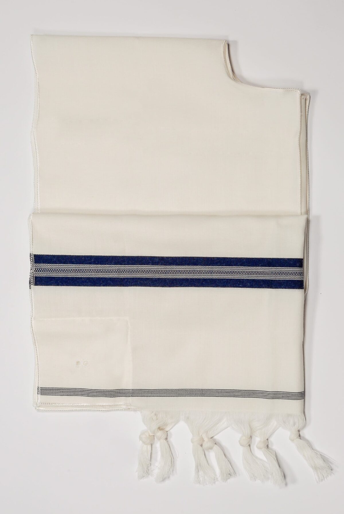 ציצית צמר – בעלזער – פס כחול כהה