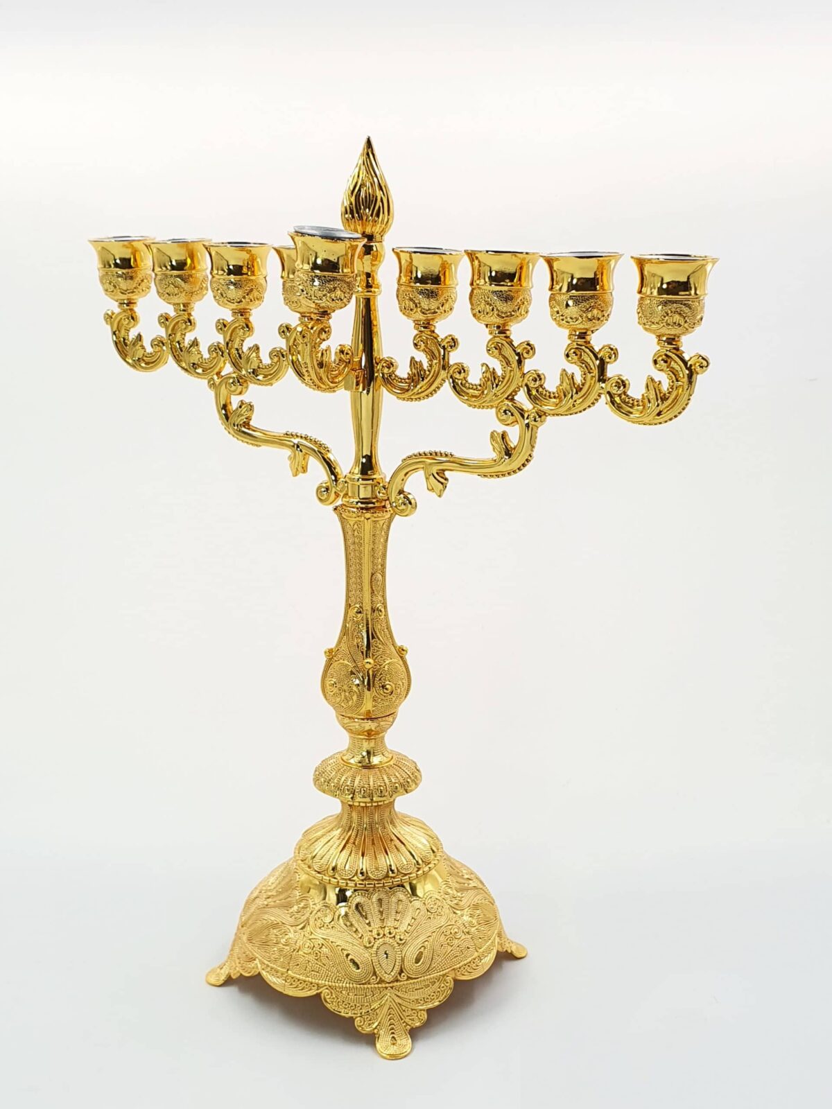 חנוכייה להבה פילגרן זהב – 39X31 ס"מ