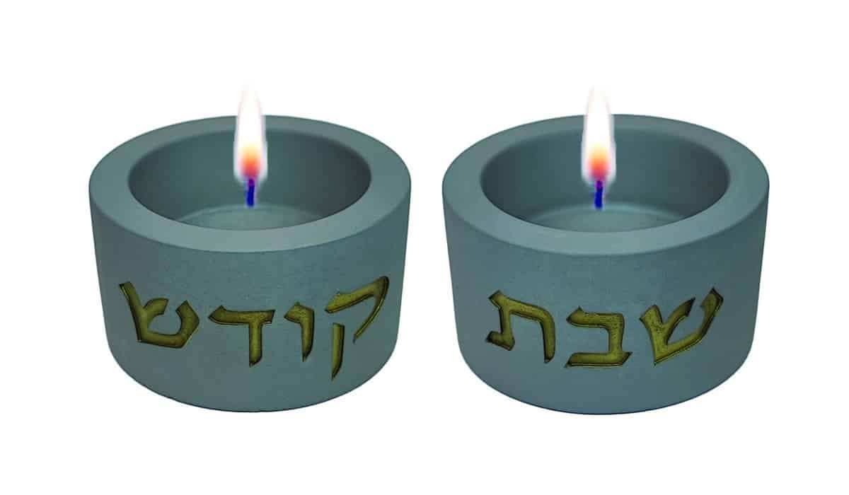 זוג פמוטי בטון מעוגלים מהודרים – אפור-זהב – 3X11 ס"מ