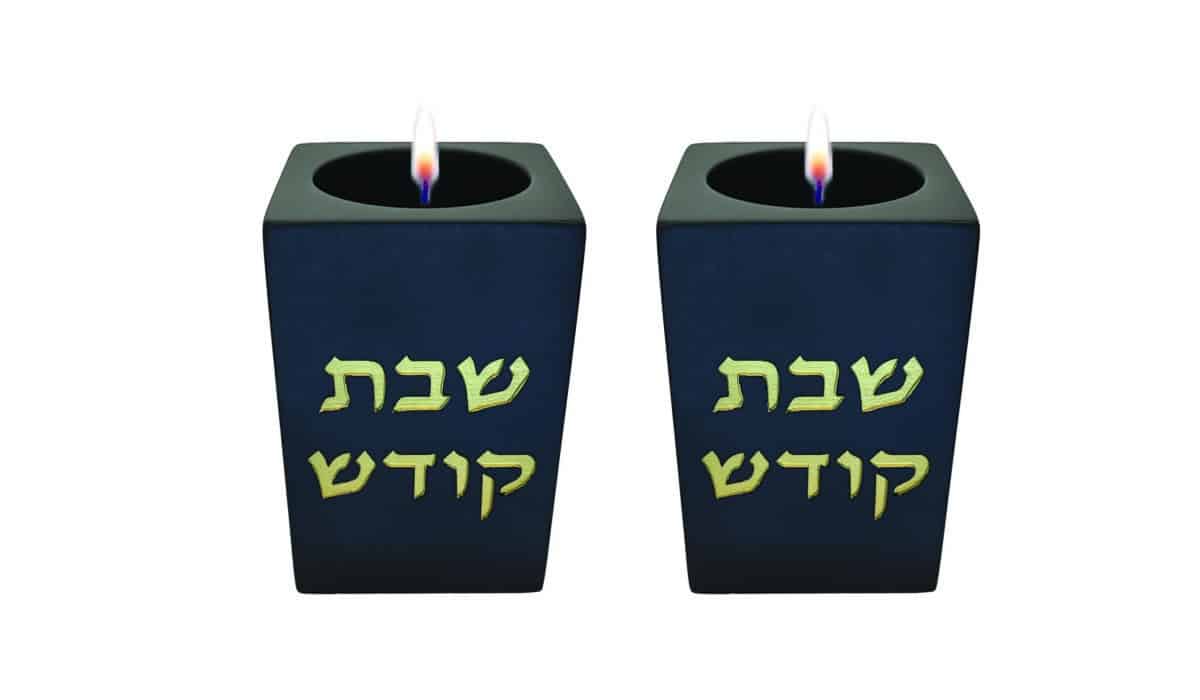 זוג פמוטי בטון מרובעים מהודרים – שחור-זהב – 8X11 ס"מ