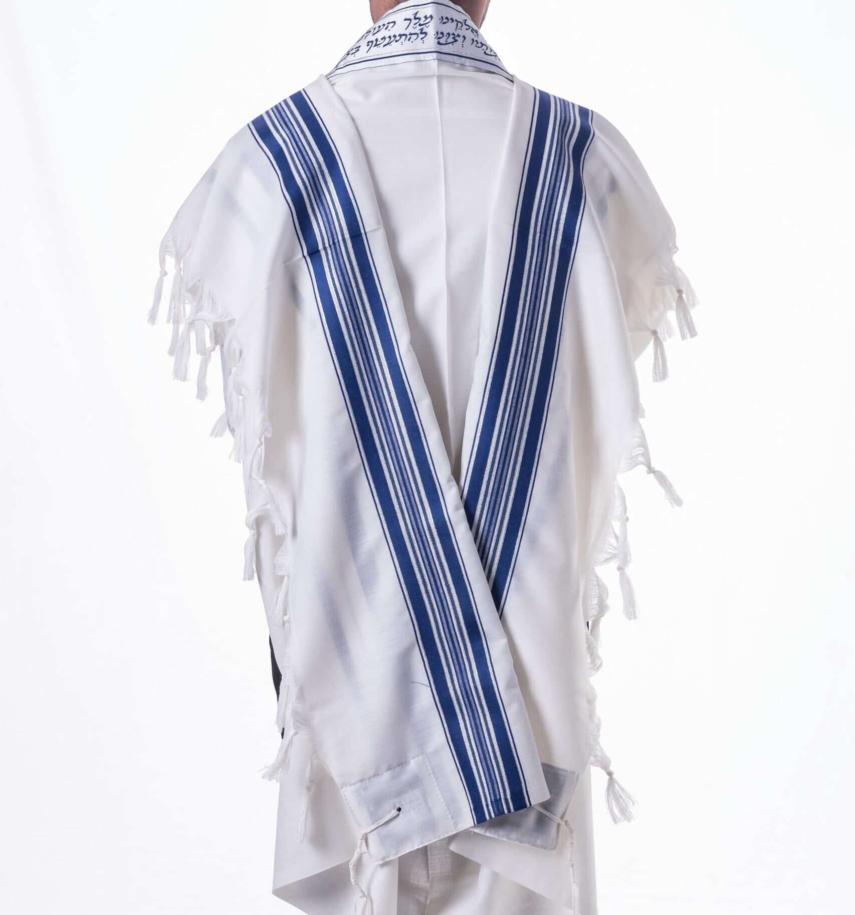 טלית צמר א.א - 100% צמר